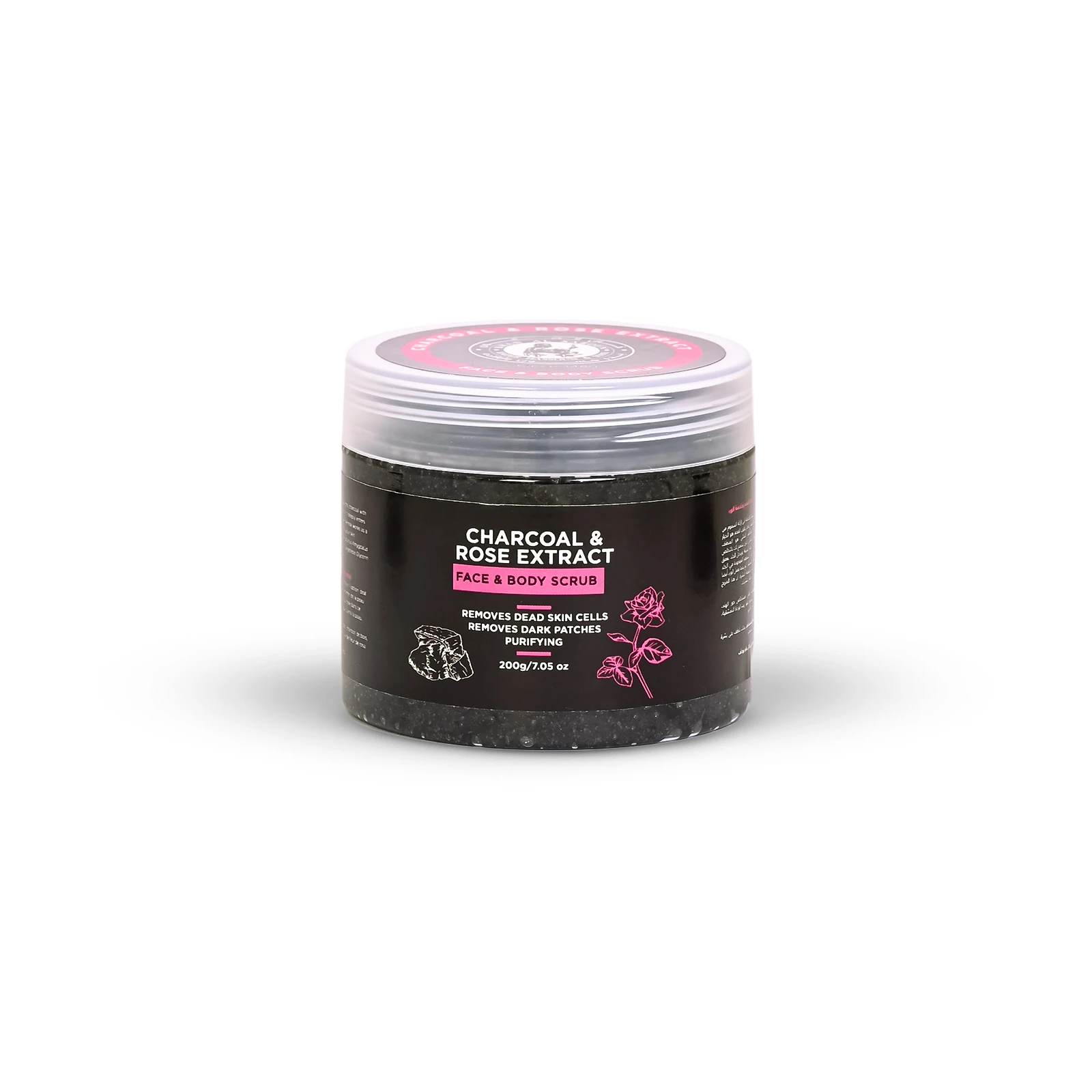 Charcoal and Rose Scrub