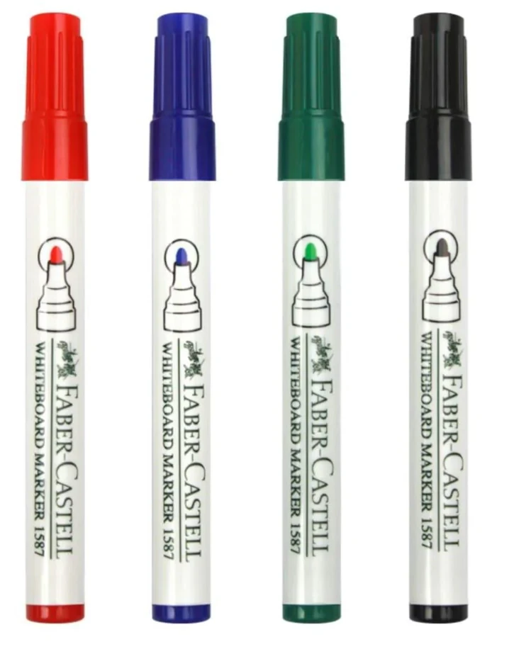 Faber Castell Whiteboard Marker Round Tip - Set OF 4 pcs