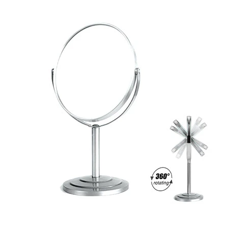 Double Mirror Desk Stand - Silver
