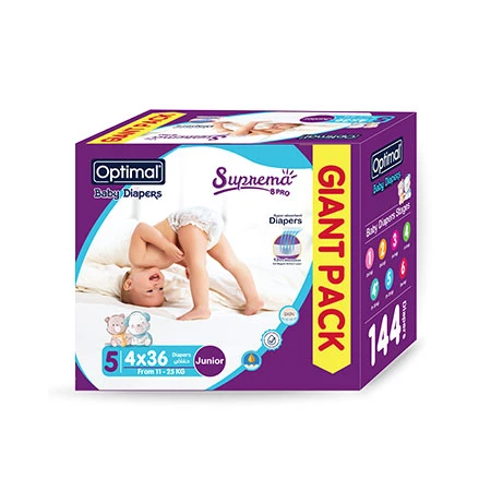 Giant pack baby diapers 5 (11-25kg) 144pcs Junior