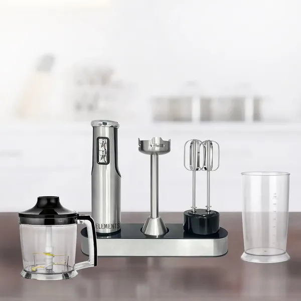 Multifunction hand blender with titanium blades and accessories, Blendiva by KB Elements