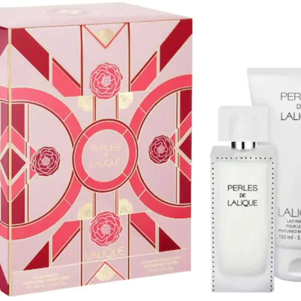 Perles De Lalique Eau De Parfum Gift Set for Women, 100ml EDP & 150ml Body Lotion, Lalique