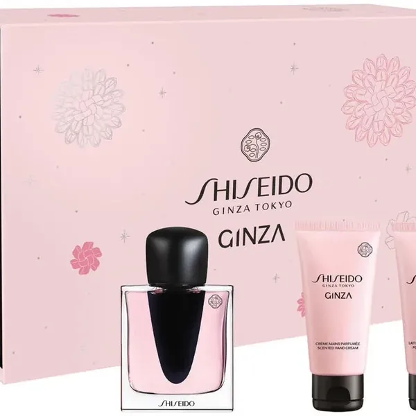 Ginza Eau de Parfum Holiday Gift Set with Body Lotion and Hand Cream, shiseido perfumes
