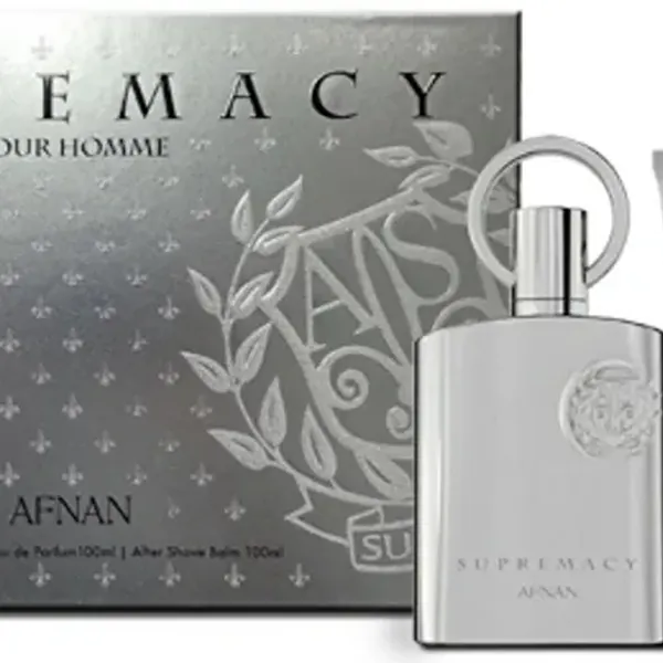 Supremacy Silver Men Eau de Parfum Gift Set with Shower Gel and After Shave by Afnan