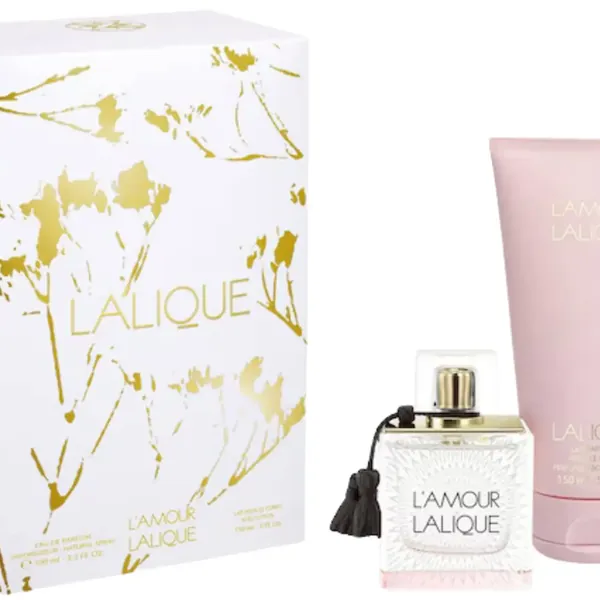 L'Amour Eau de Parfum and Body Lotion Gift Set for Women, Lalique