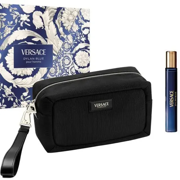 Dylan Blue Homme Eau de Toilette Gift Set for Men, 3 Piece Set, Versace