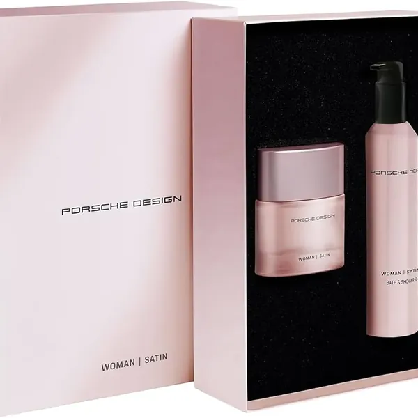 Woman Satin Eau de Parfum Gift Set with Shower Gel, 50ml + 200ml, Porsche Design