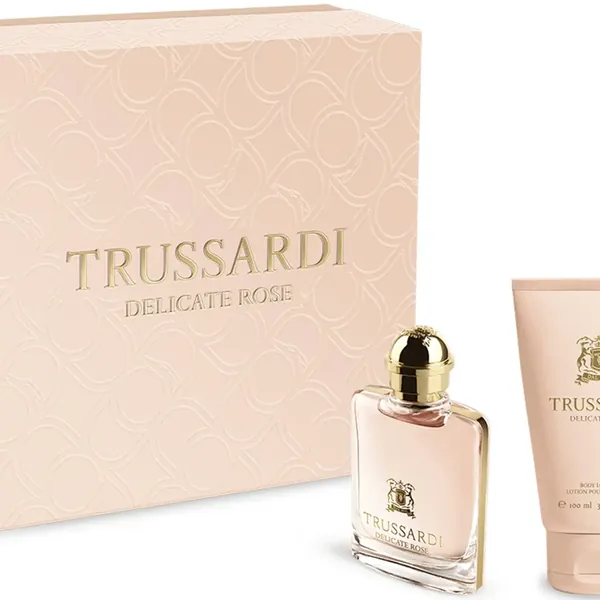 Delicate Rose Eau de Toilette & Body Lotion Gift Set for Women, Trussardi