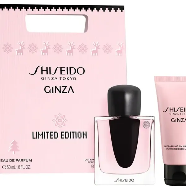 Ginza Eau de Parfum and Body Lotion Gift Set with Shopping Bag, Shiseido