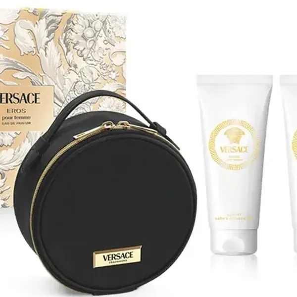 Eros Pour Femme Eau de Parfum Gift Set for Women, 4 Piece Set, Versace