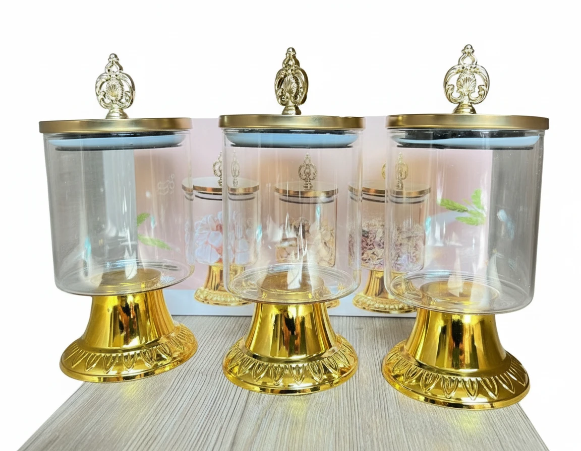 Elegant Glass Storage Jar