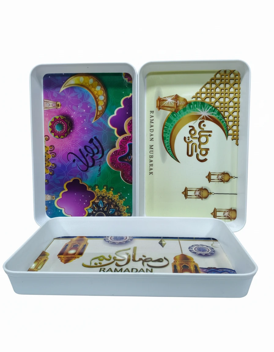 Rectangular Decorative Serving Tray 35Ã—22 cm Ramadan