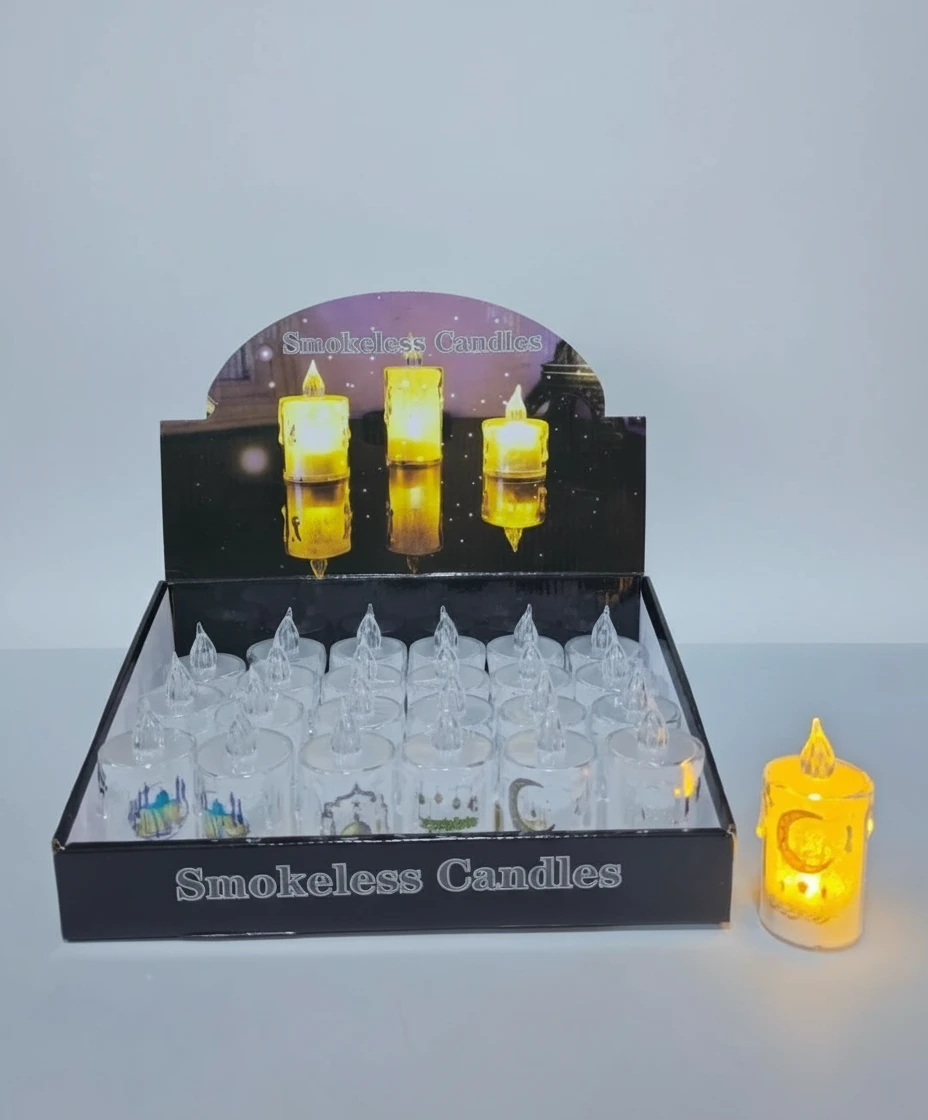 Smokeless Decorative Candle Light 8 cm Ramadan