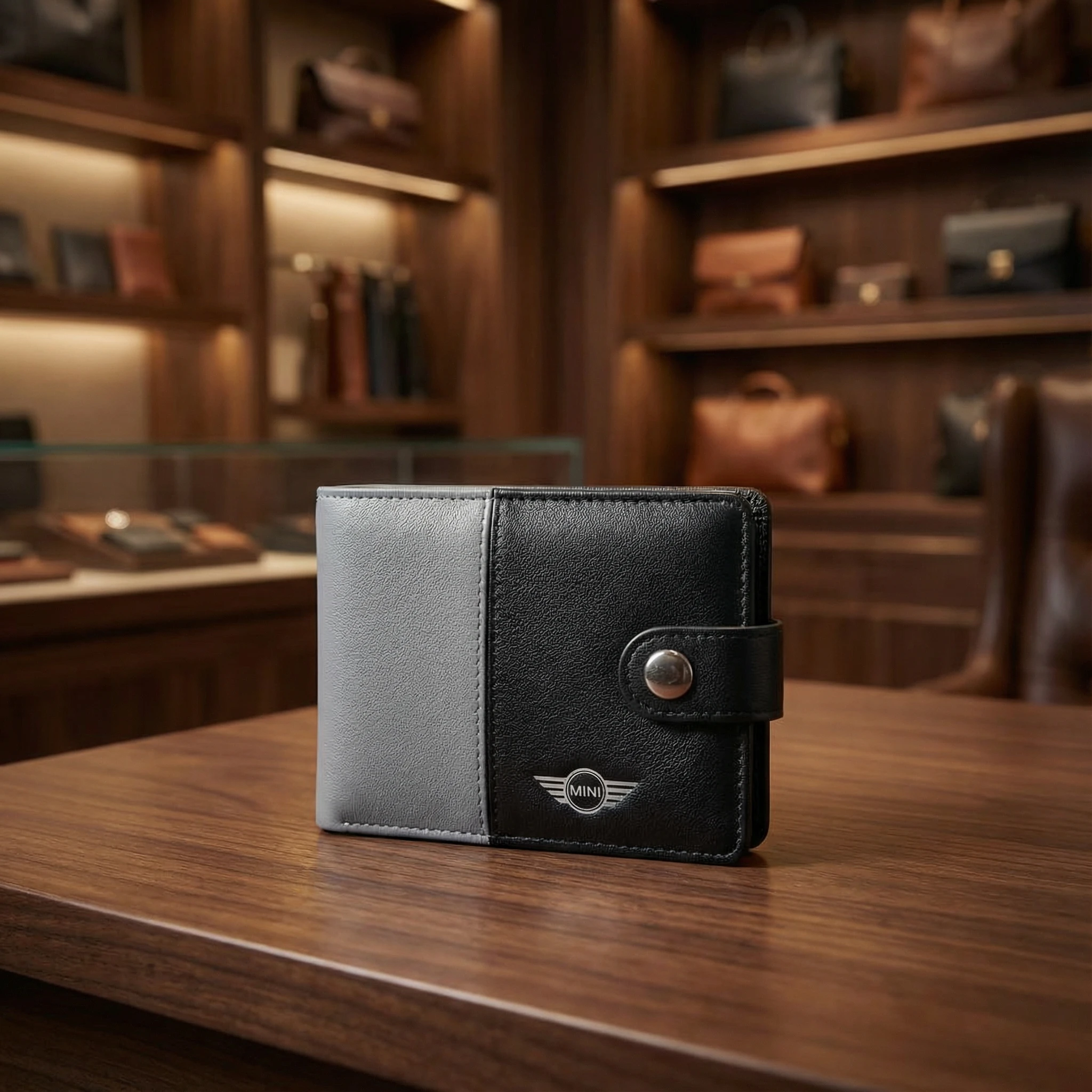 Menâ€™s Wallet / Mini Bag with Button Closure