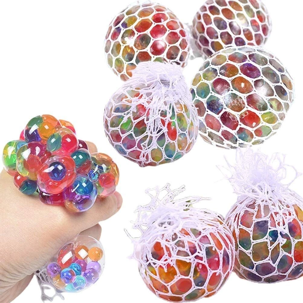 Colorful Squishy Stress Ball â€“ Mesh Squeeze Toy