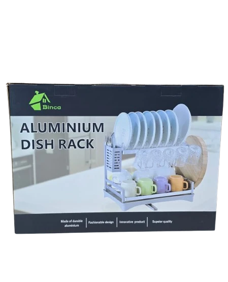 Dish Drying Rack aluminum 2 tier
