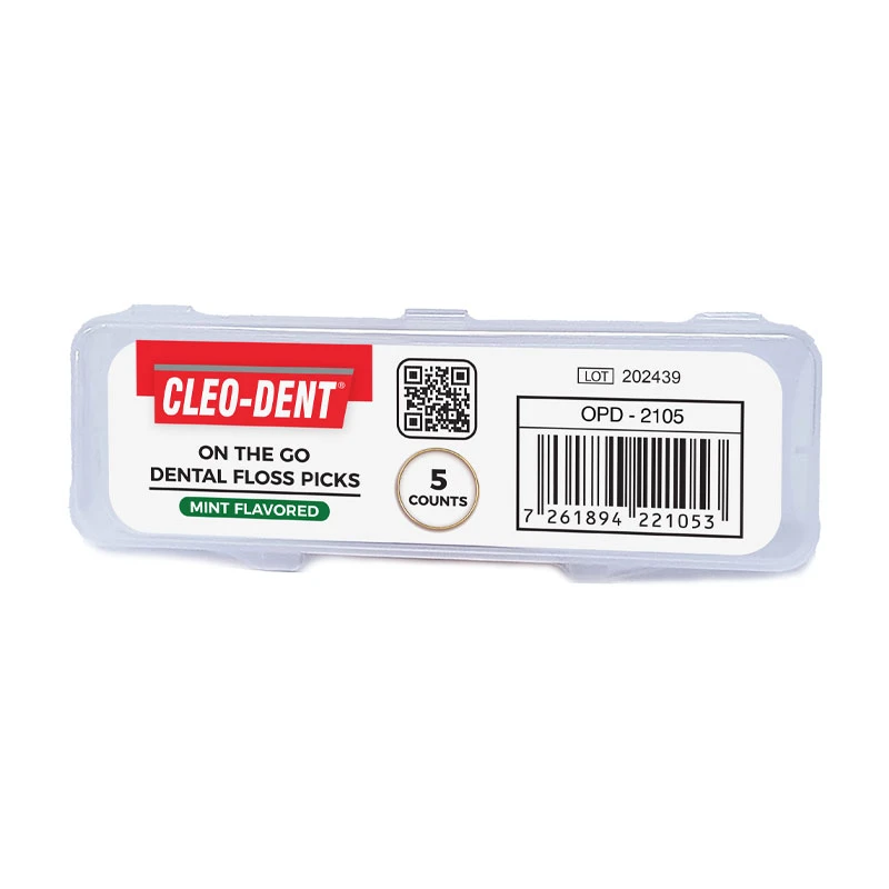 On the go dental floss picks