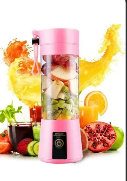 Portable Pink USB Blender Bottle