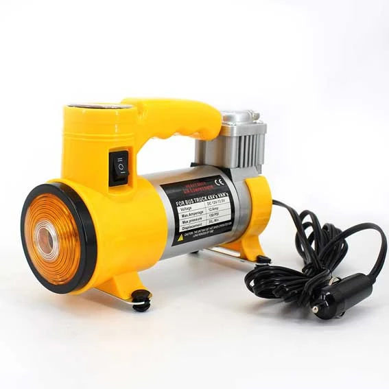 Air Compressor Output Volume: 35L/MIN Illuminate Voltage/power: 12V10W CYCLONE Heavy Duty Air Compressor With Working Light (Yellow) With Expandable 100ft Garden Hose