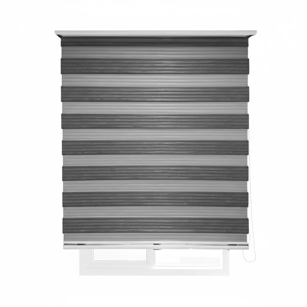 Grey Duo Roller Curtain