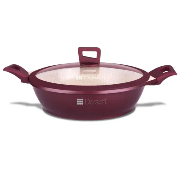 Low Casserole 32 cm with Ceramic Coating and Glass Lid