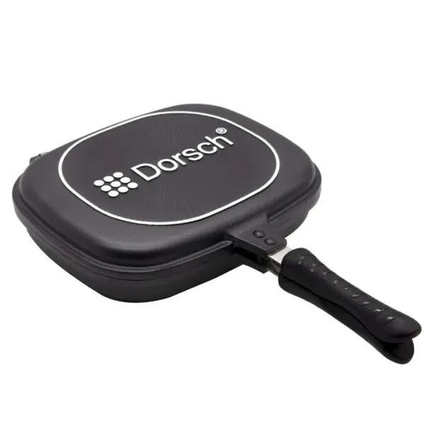 Double grill pan 30cm nonstick reversible stovetop cookware