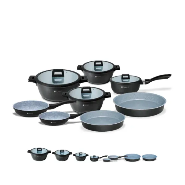12 Piece Nonstick Cookware Set, Pots and Pans Collection, dorsch