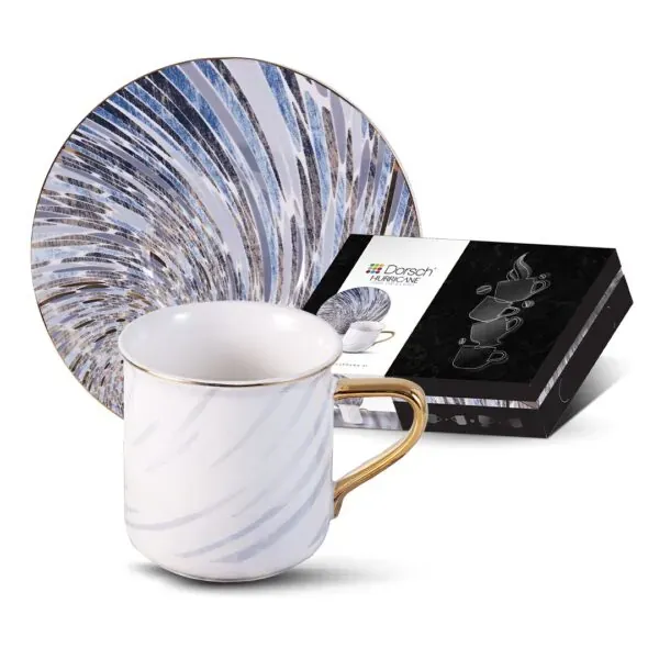 Hurricane 12 Piece Coffee Cup Set, Porcelain, Elegant Design by Dorsch