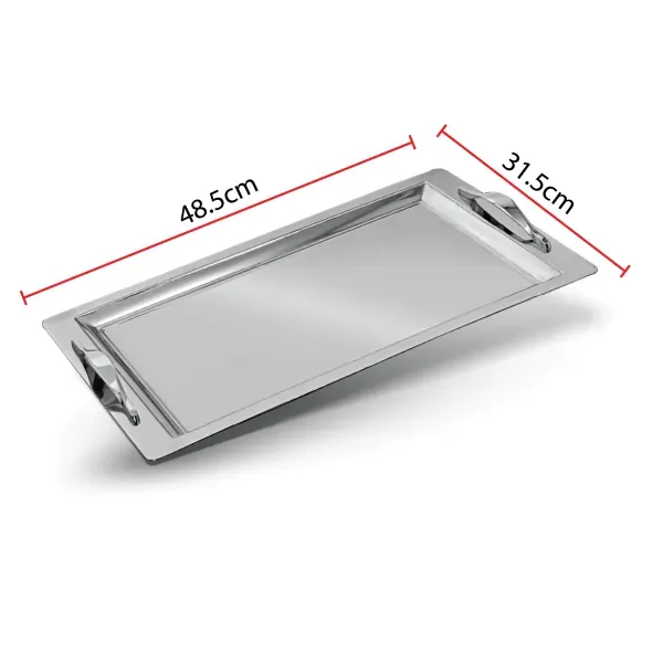 Silver serving tray, elegant design for entertaining and dining