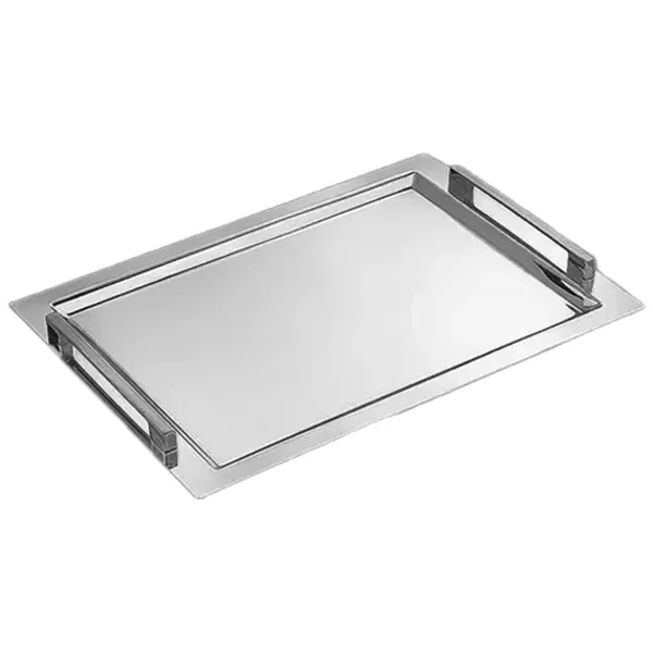 Mira silver serving tray for elegant dining and entertaining