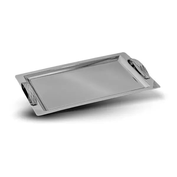 Silver Leaf Serving Tray for Elegant Entertaining