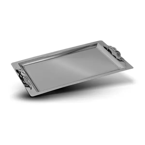 Infinity silver serving tray for elegant dining and parties