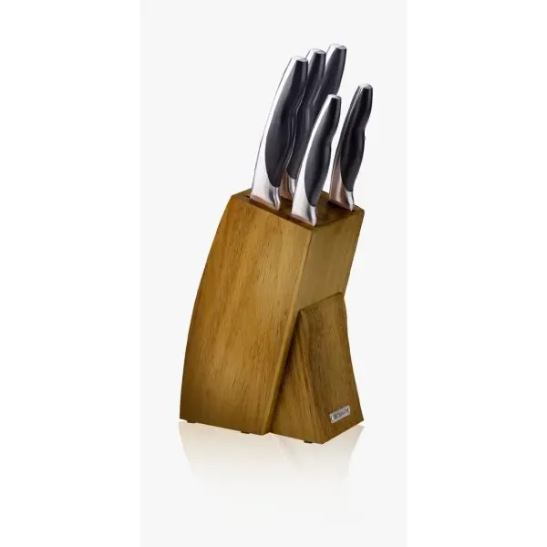 6 Piece Curve Knife Set with Dark Handles, Precision Blades