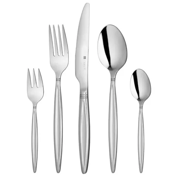 Leaf 72-Piece Stainless Steel Tableware Set for 12 People, dorsch