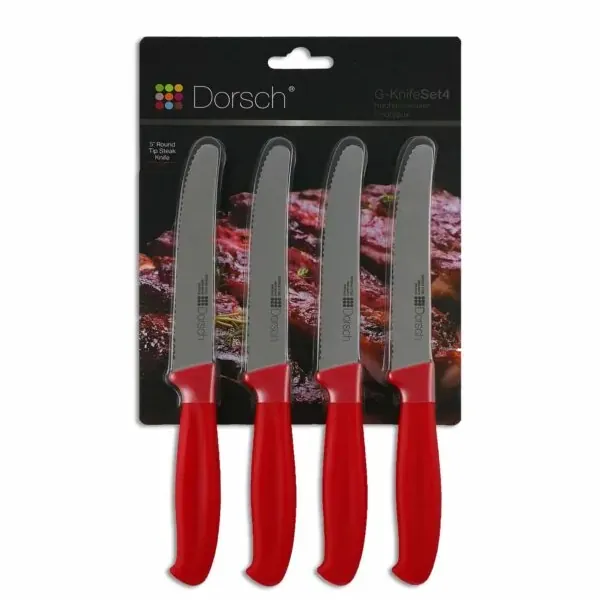 Steak Knife Set, 4-Piece Sharp Stainless Steel Knives