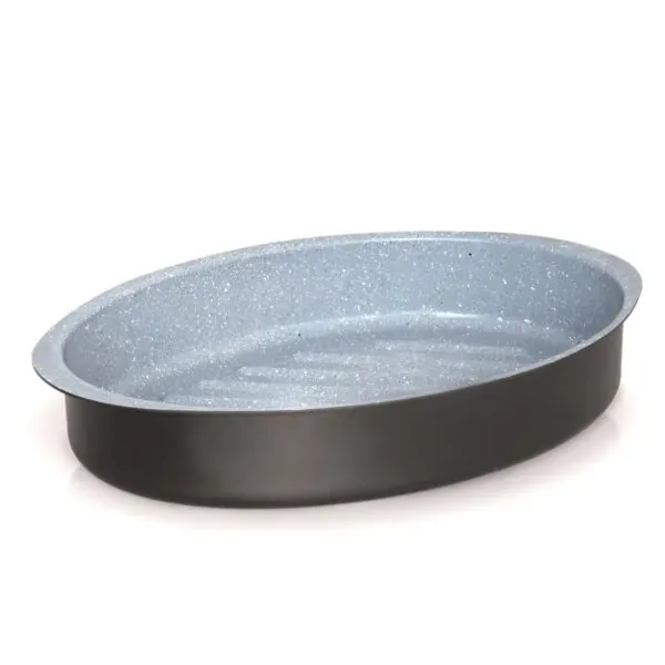Nonstick Oval Roasting Pan for Meats and Whole Chicken, Dishwasher Safe