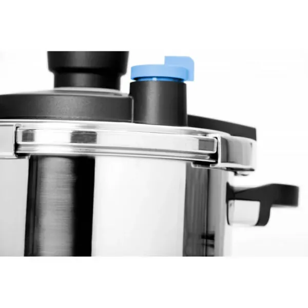 10L stovetop pressure cooker with steamer basket, stainless steel