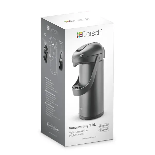 Vacuum Jug 1.9L Stainless Steel Thermal Carafe, Dorsch