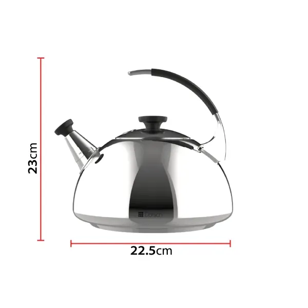 Steel Pro 2.5L Kettle, Durable Stainless Steel Tea Pot, dorsch