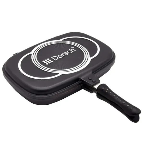 Double grill pan 36cm non-stick reversible stovetop cookware