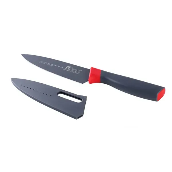 Cutting board with non-slip edges and precision knives set, dorsch