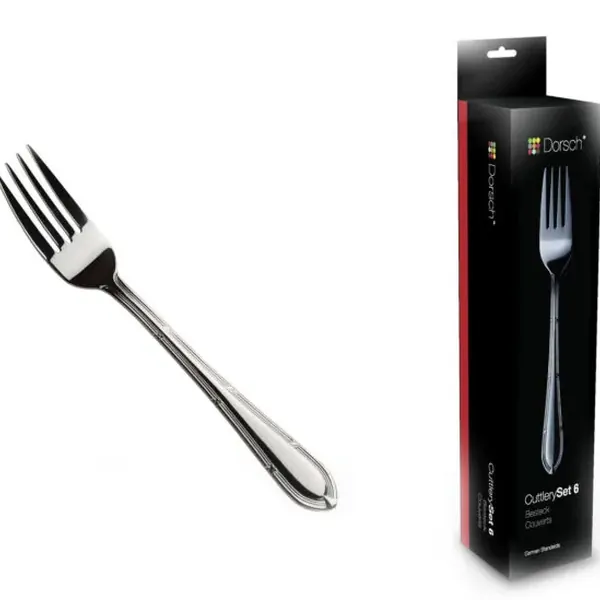 Classic Dinner Fork Set, 6 Pieces Stainless Steel Tableware