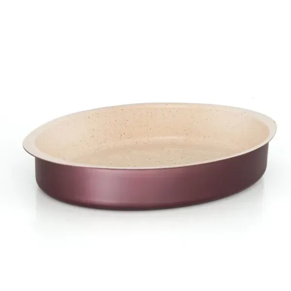 Oval nonstick roasting pan for meats and whole chicken, dishwasher safe