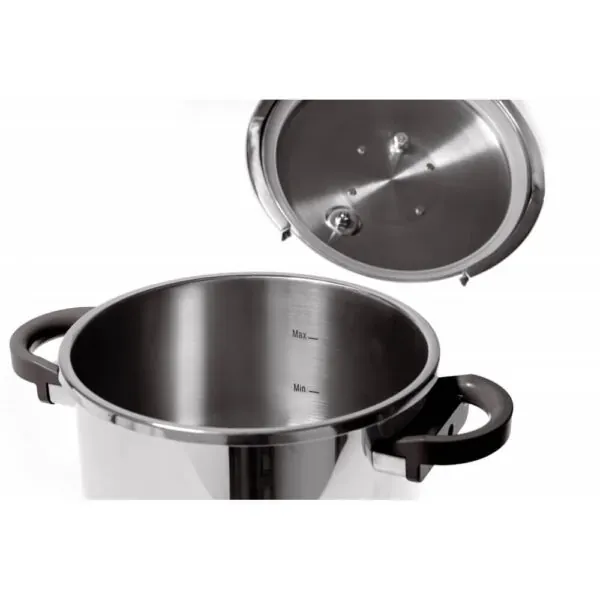 8L GoPress stainless steel stovetop pressure cooker with steamer basket, dorsch