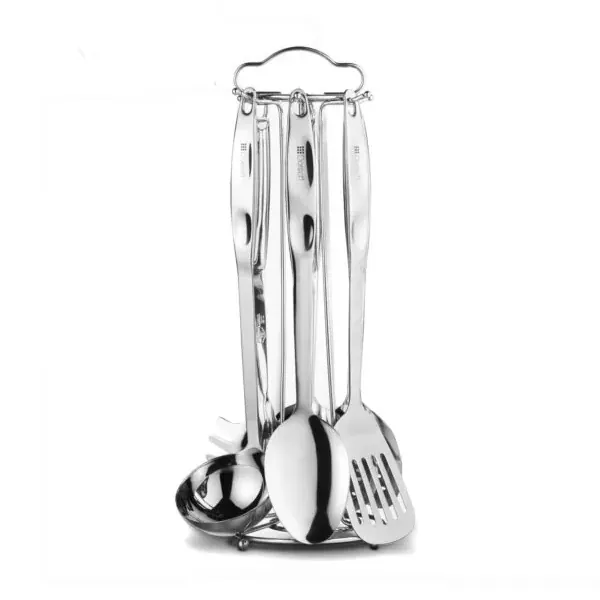 7 Piece Stainless Steel Kitchen Utensil Set with Stand