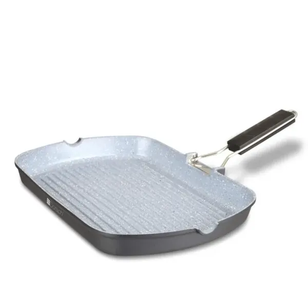 Non-Stick Grill Pan with Foldable Handle, 34 x 24 cm