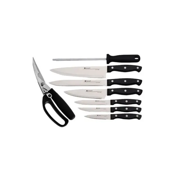 14 Piece Stainless Steel Knife Set with Wooden Block
