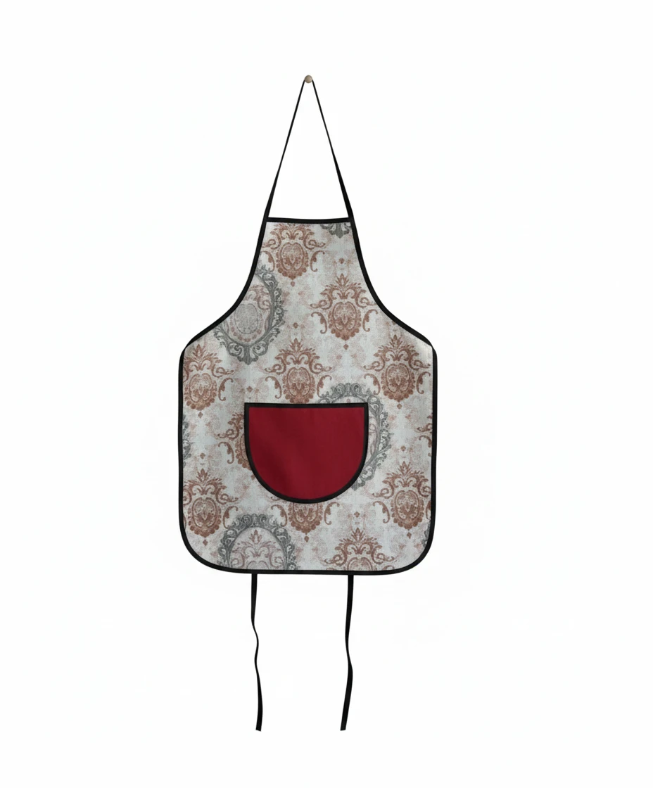 Stylish Patterned Kitchen Apron with a Pocket /Adjustable Cooking Apron