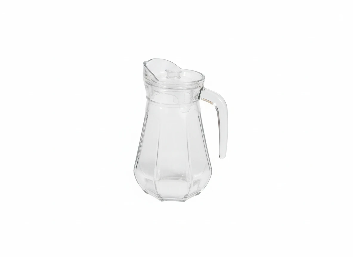 Clear Glass Pitcher with Lid