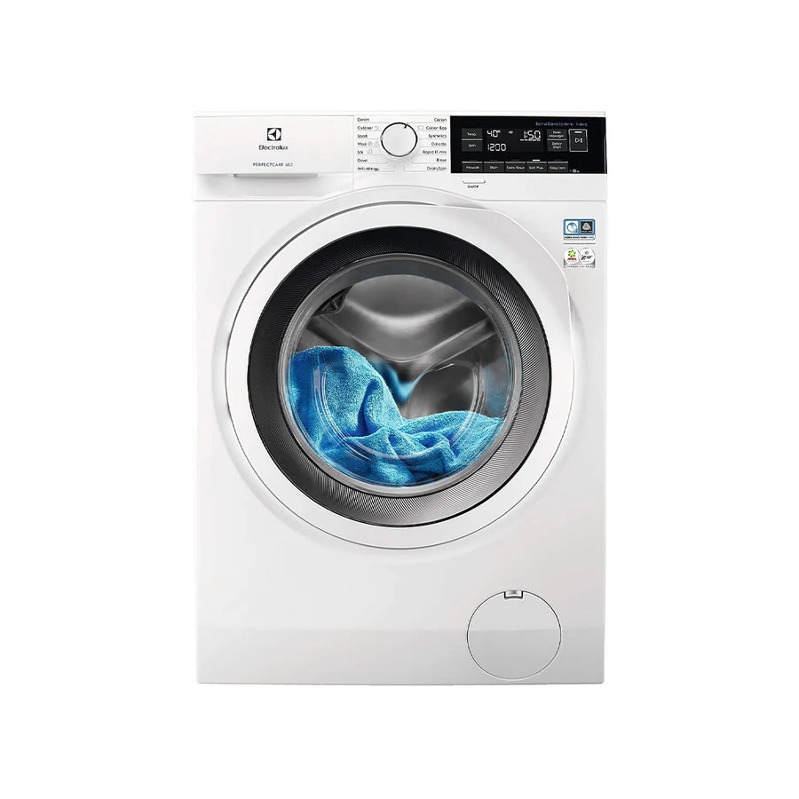 8kg Front Load Washing Machine with Steam and SensiCare, white, Electrolux